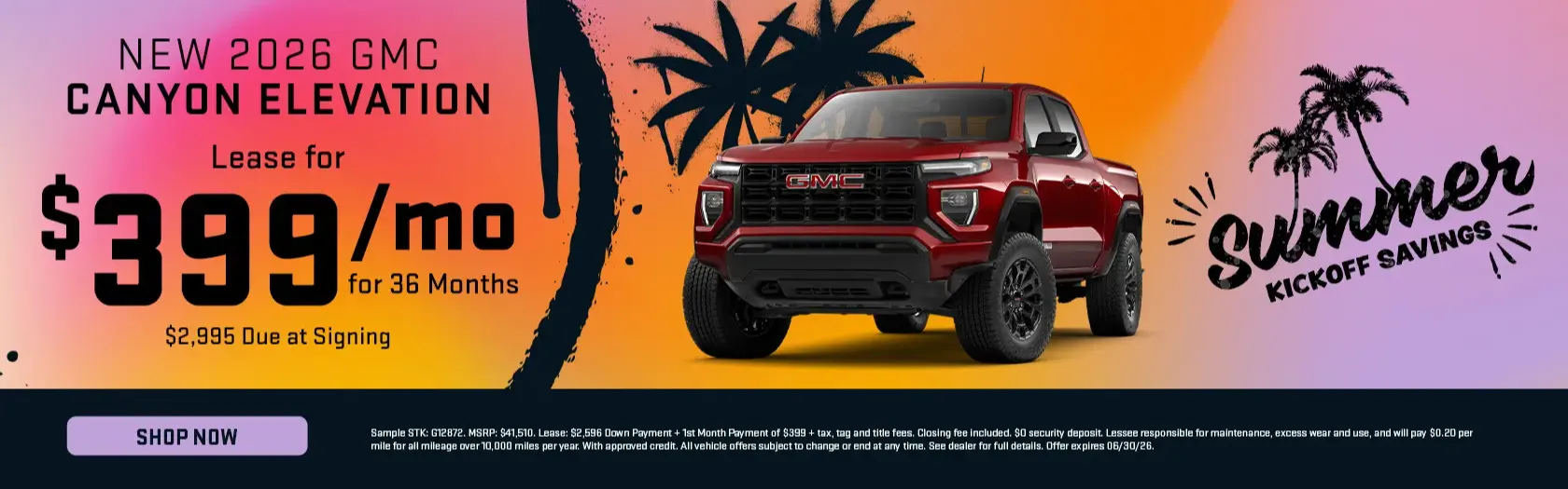 New 2026 GMC Canyon Special
